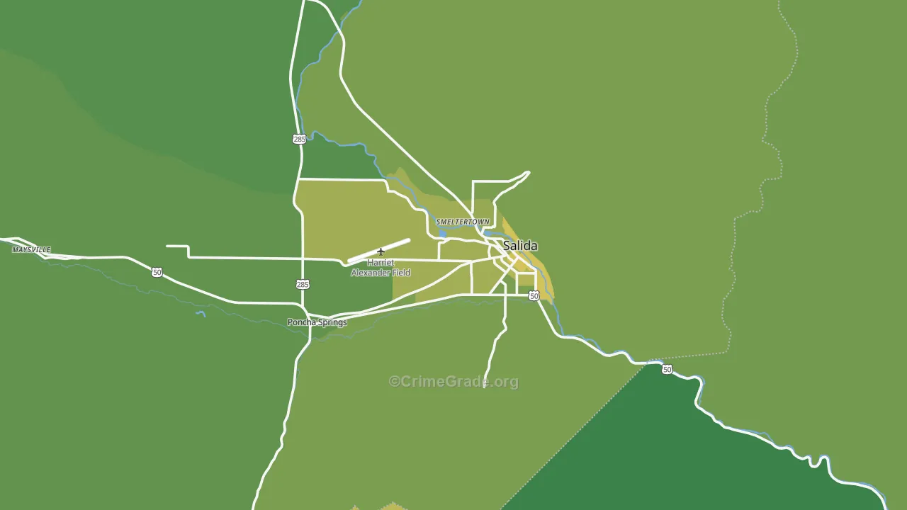 81201, CO Map of Vehicle Theft Rates