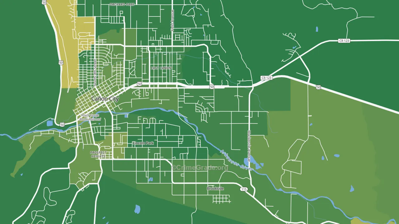 81215, CO Map of Vehicle Theft Rates