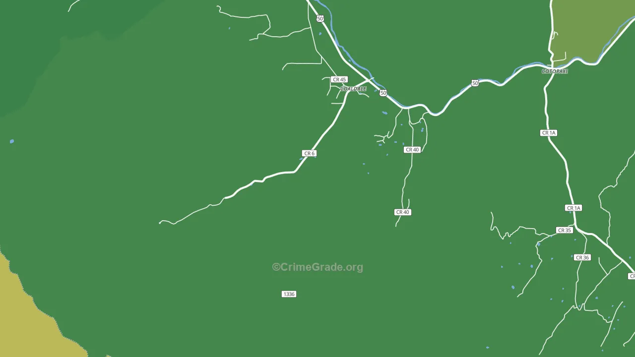 81222, CO Map of Vehicle Theft Rates