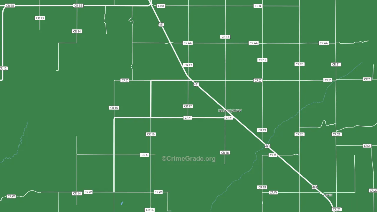 81335, CO Map of Vehicle Theft Rates
