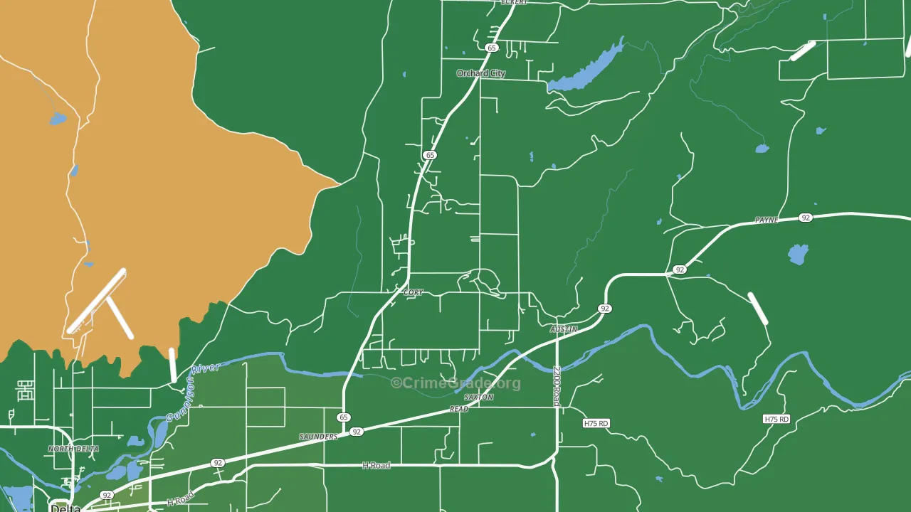 81410, CO Map of Vehicle Theft Rates