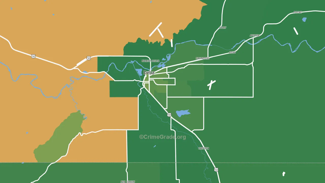 81416, CO Map of Vehicle Theft Rates