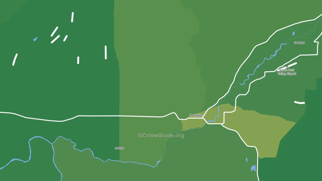 81419, CO Map of Vehicle Theft Rates