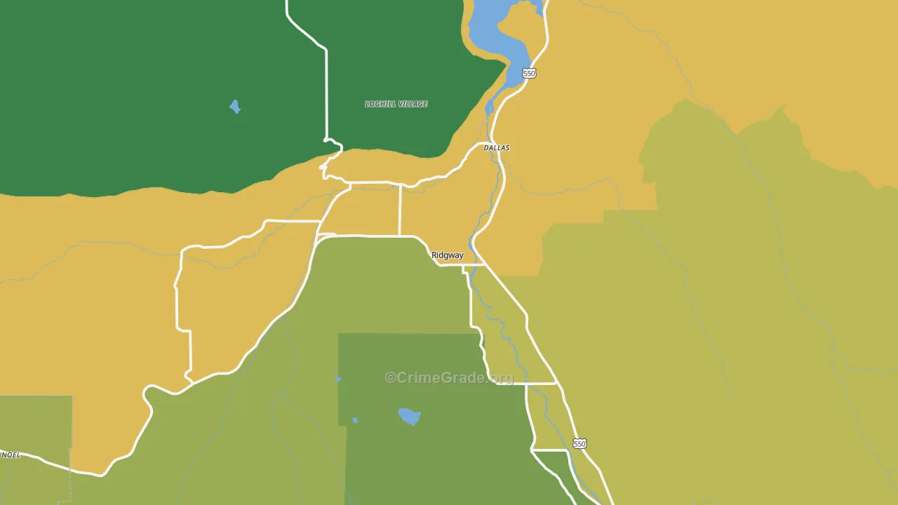 81432, CO Map of Vehicle Theft Rates