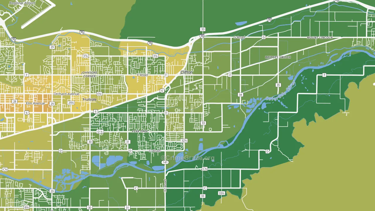 81520, CO Map of Vehicle Theft Rates