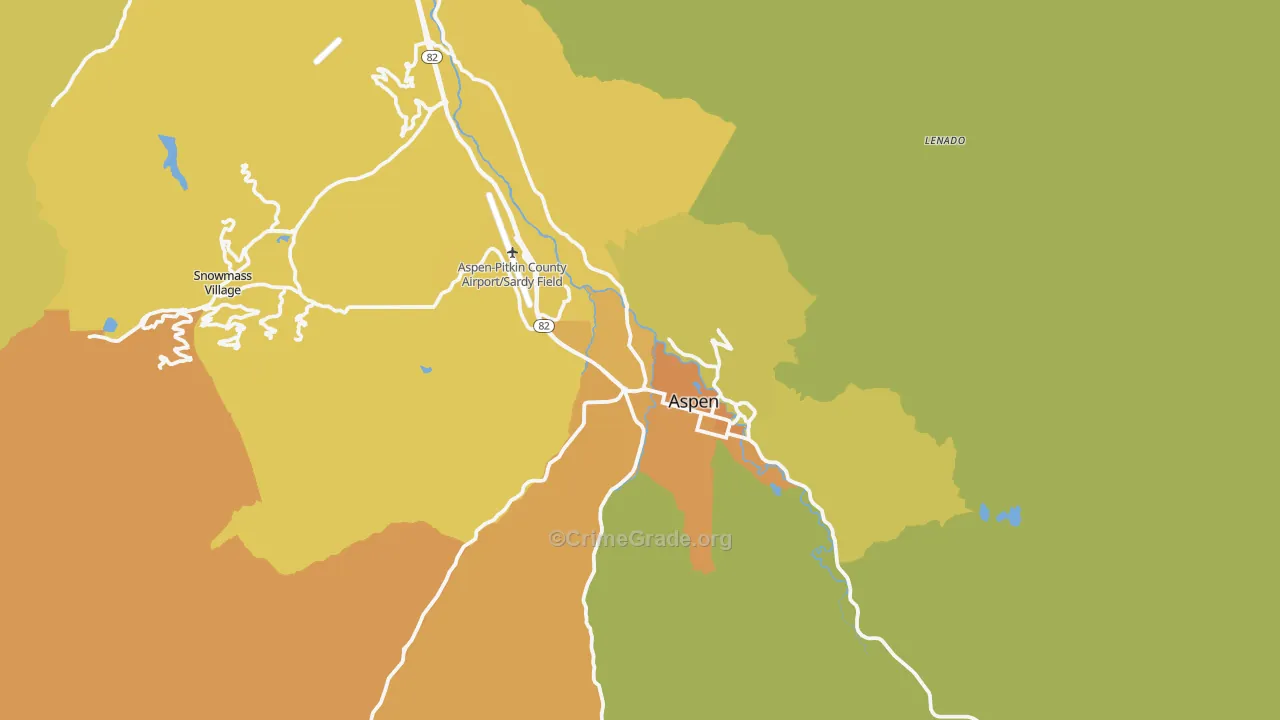 81611, CO Map of Vehicle Theft Rates