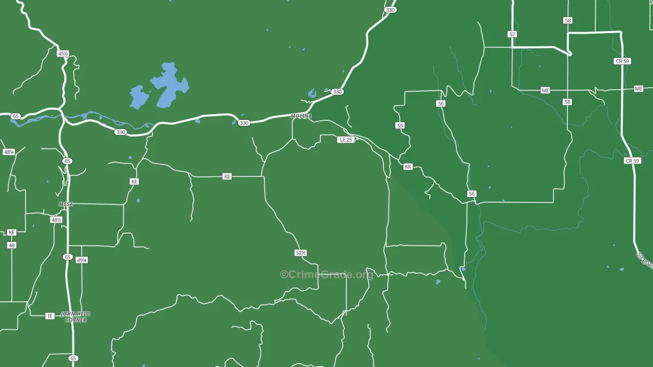81646, CO Map of Vehicle Theft Rates