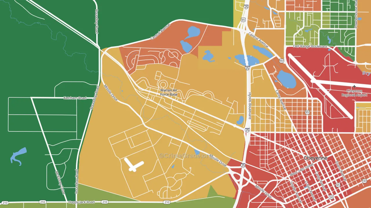 82005, WY Map of Vehicle Theft Rates