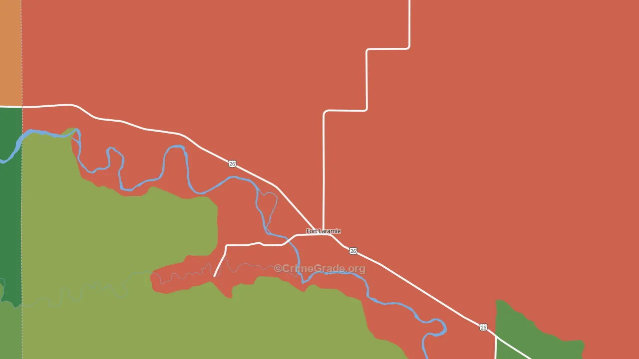 82212, WY Map of Vehicle Theft Rates