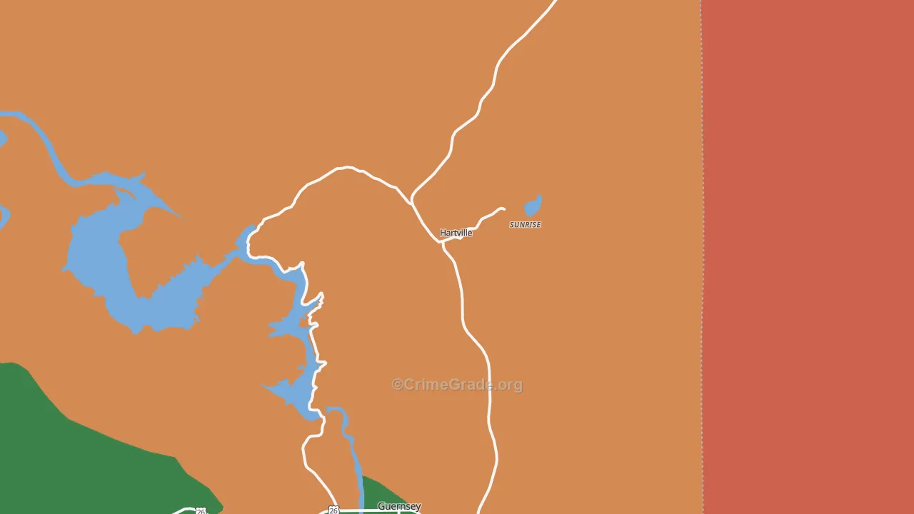 82215, WY Map of Vehicle Theft Rates