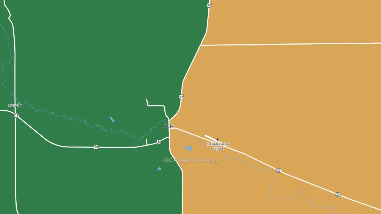 82225, WY Map of Vehicle Theft Rates