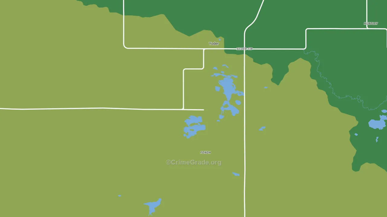 82244, WY Map of Vehicle Theft Rates