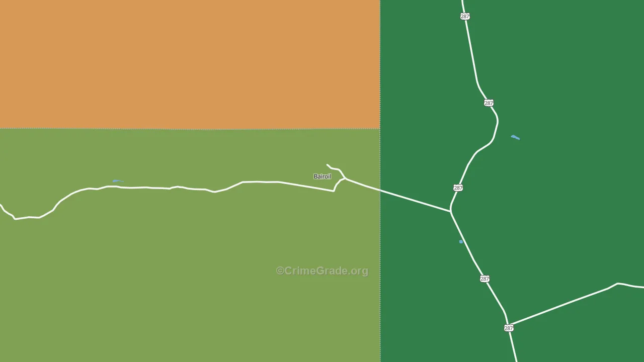 82322, WY Map of Vehicle Theft Rates