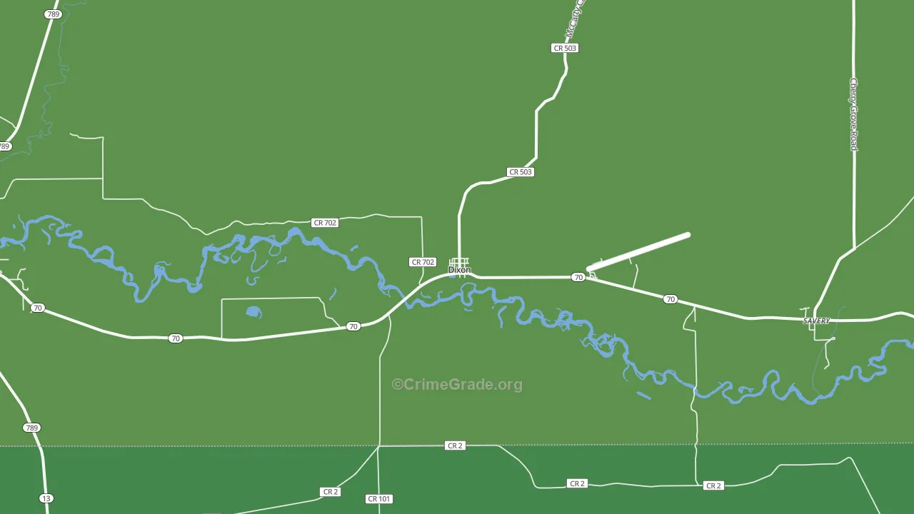 82323, WY Map of Vehicle Theft Rates