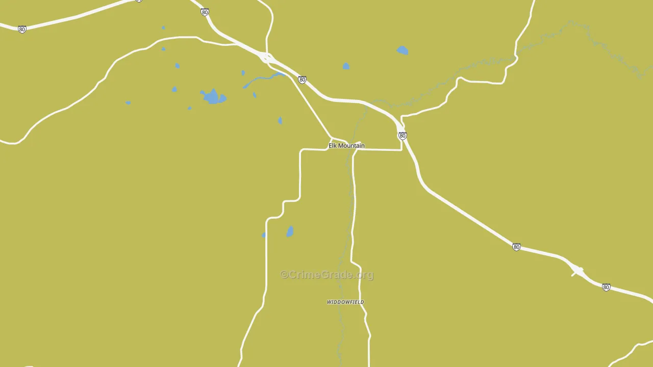 82324, WY Map of Vehicle Theft Rates