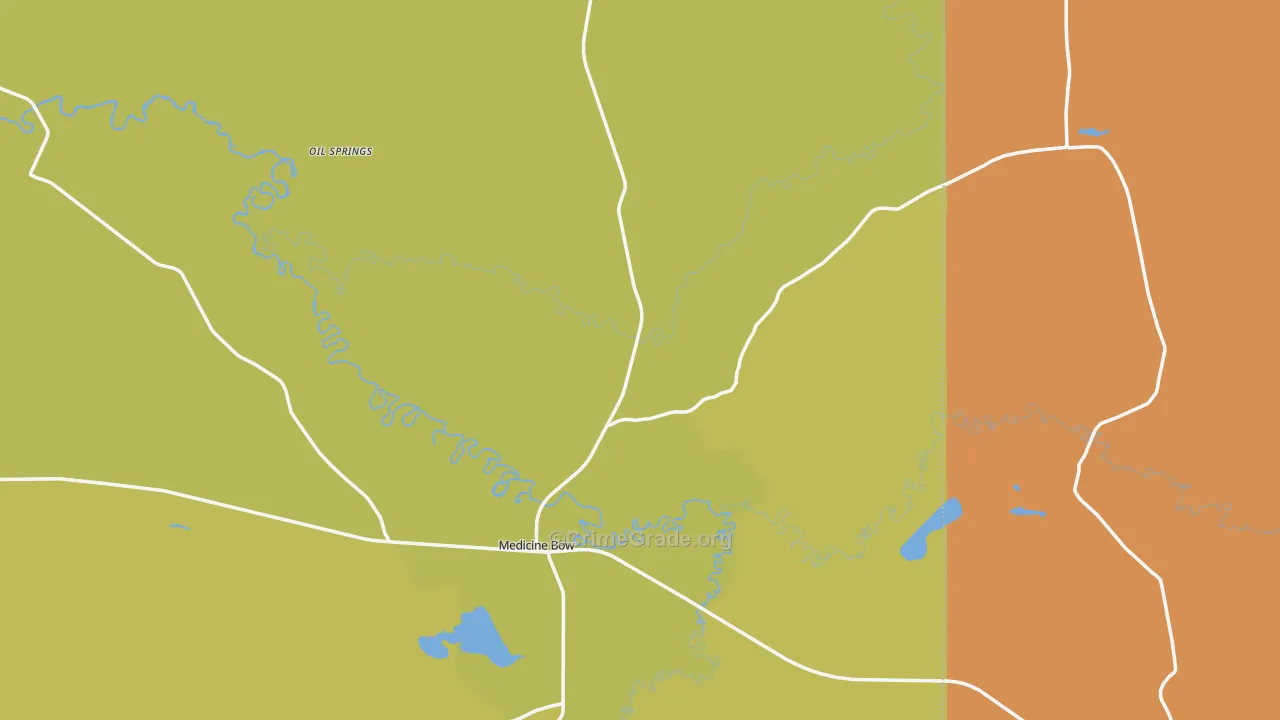 82329, WY Map of Vehicle Theft Rates