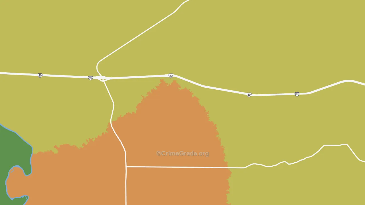 82335, WY Map of Vehicle Theft Rates