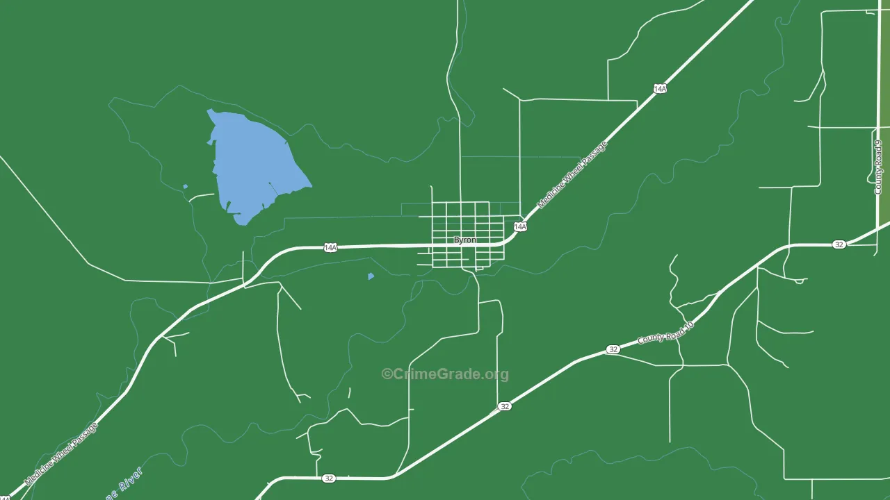 82412, WY Map of Vehicle Theft Rates