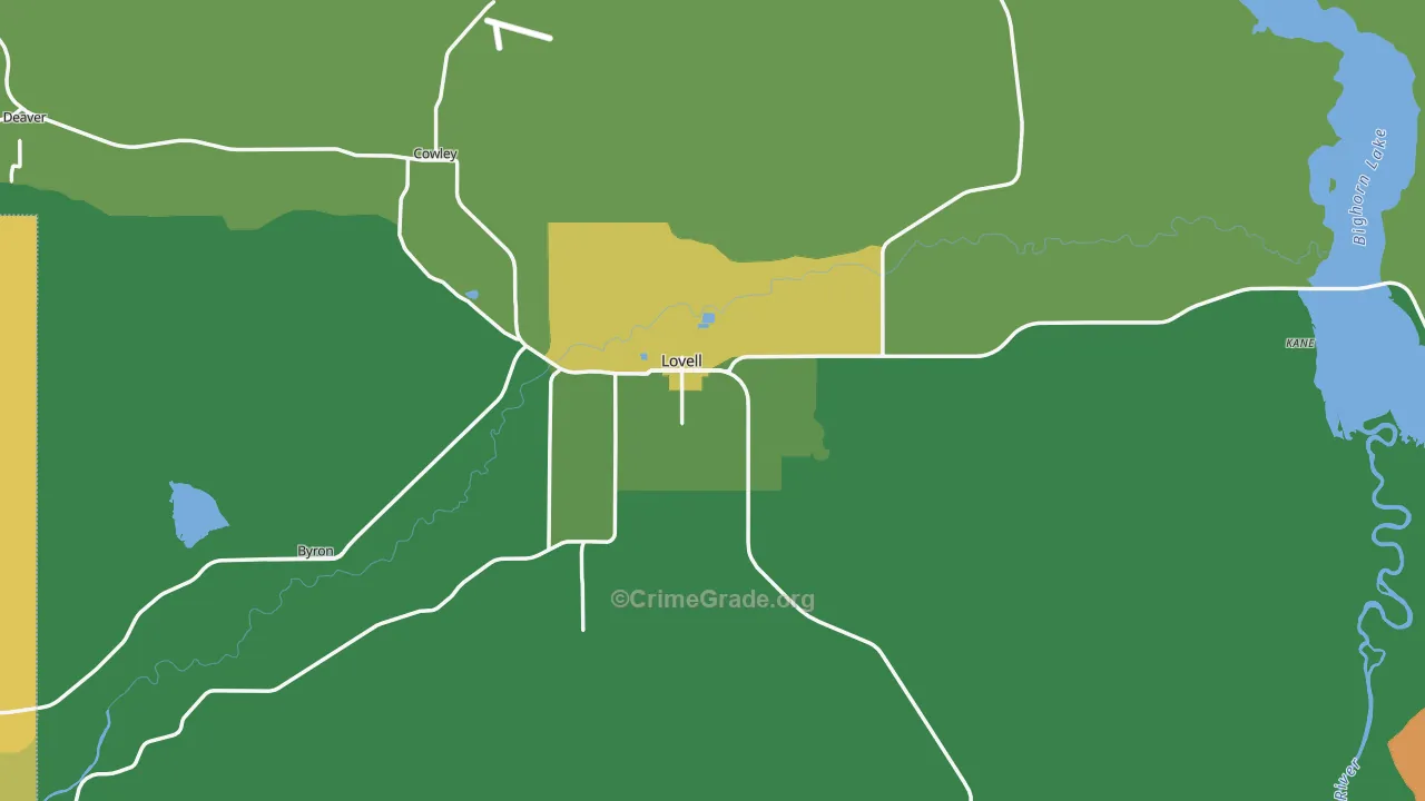 82431, WY Map of Vehicle Theft Rates