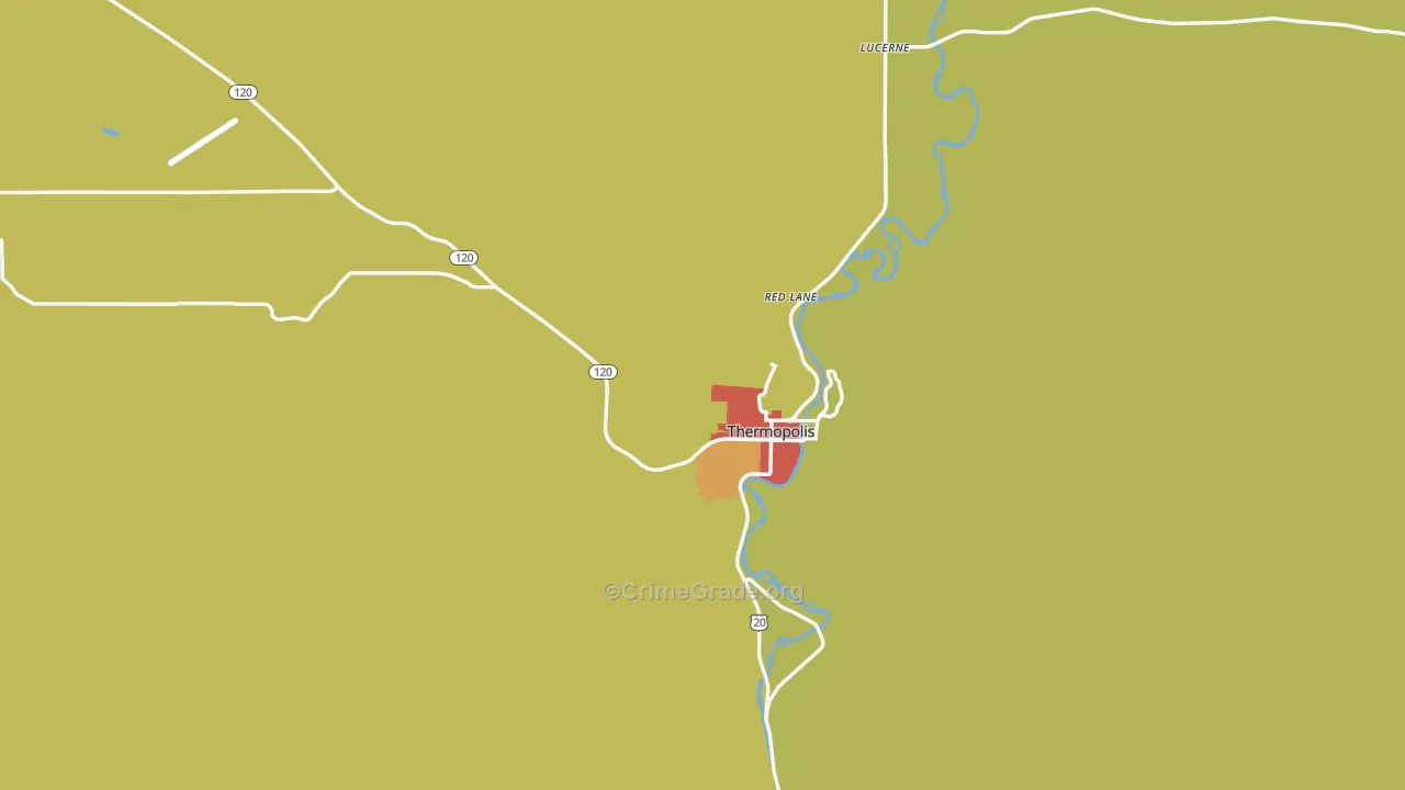 82443, WY Map of Vehicle Theft Rates
