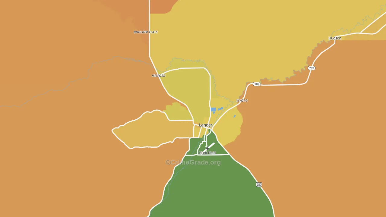 82520, WY Map of Vehicle Theft Rates