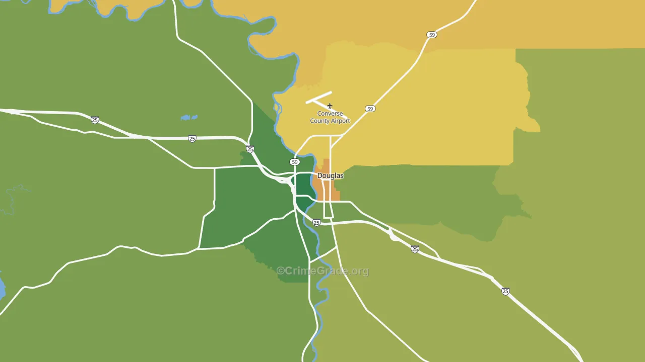82633, WY Map of Vehicle Theft Rates