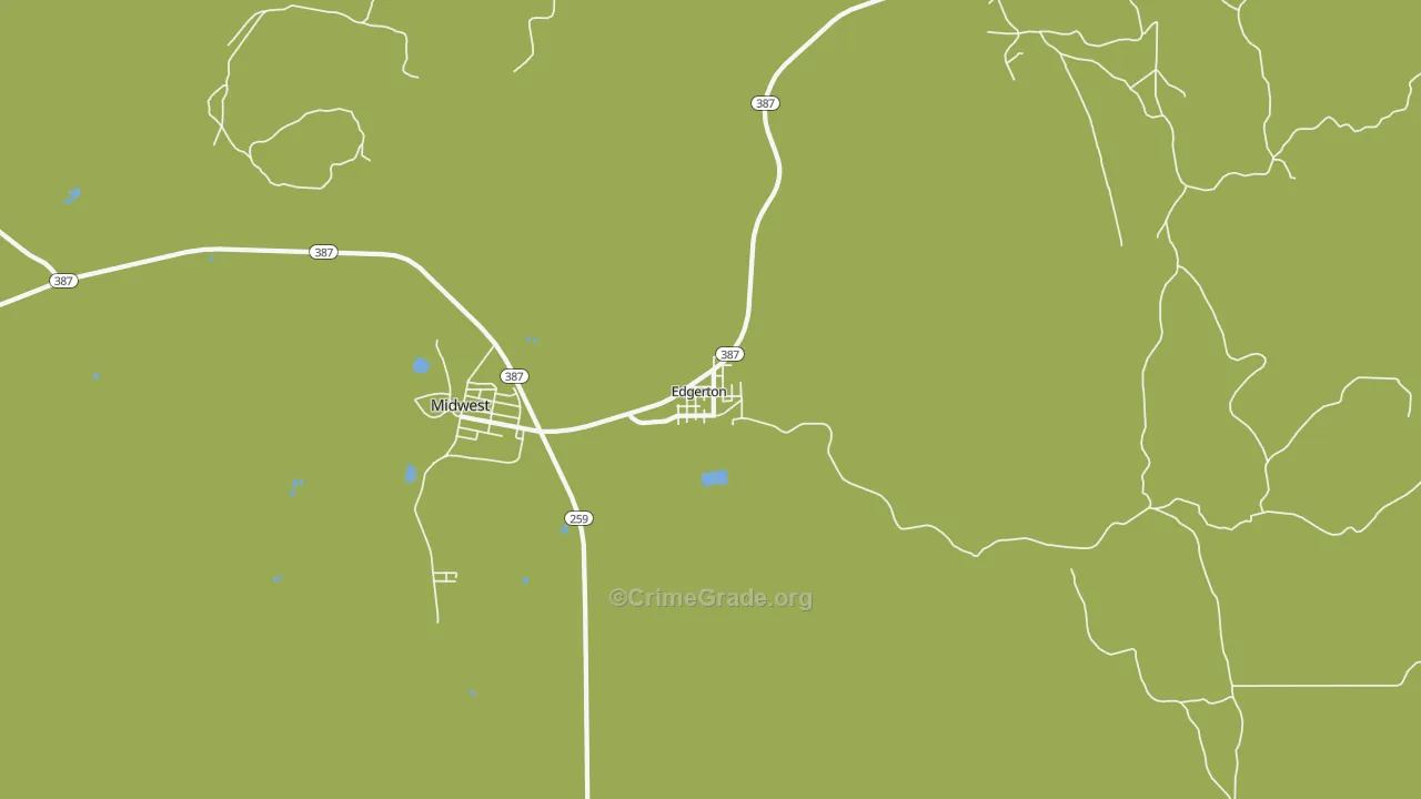 82635, WY Map of Vehicle Theft Rates