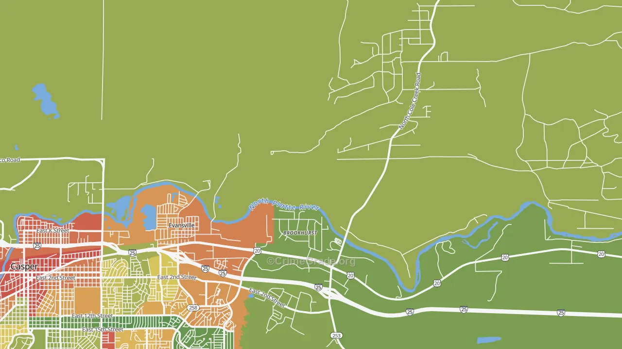 82636, WY Map of Vehicle Theft Rates