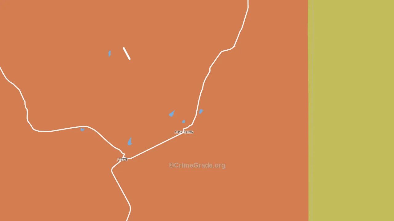 82642, WY Map of Vehicle Theft Rates