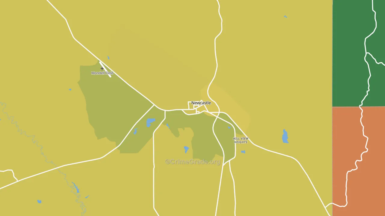 82701, WY Map of Vehicle Theft Rates