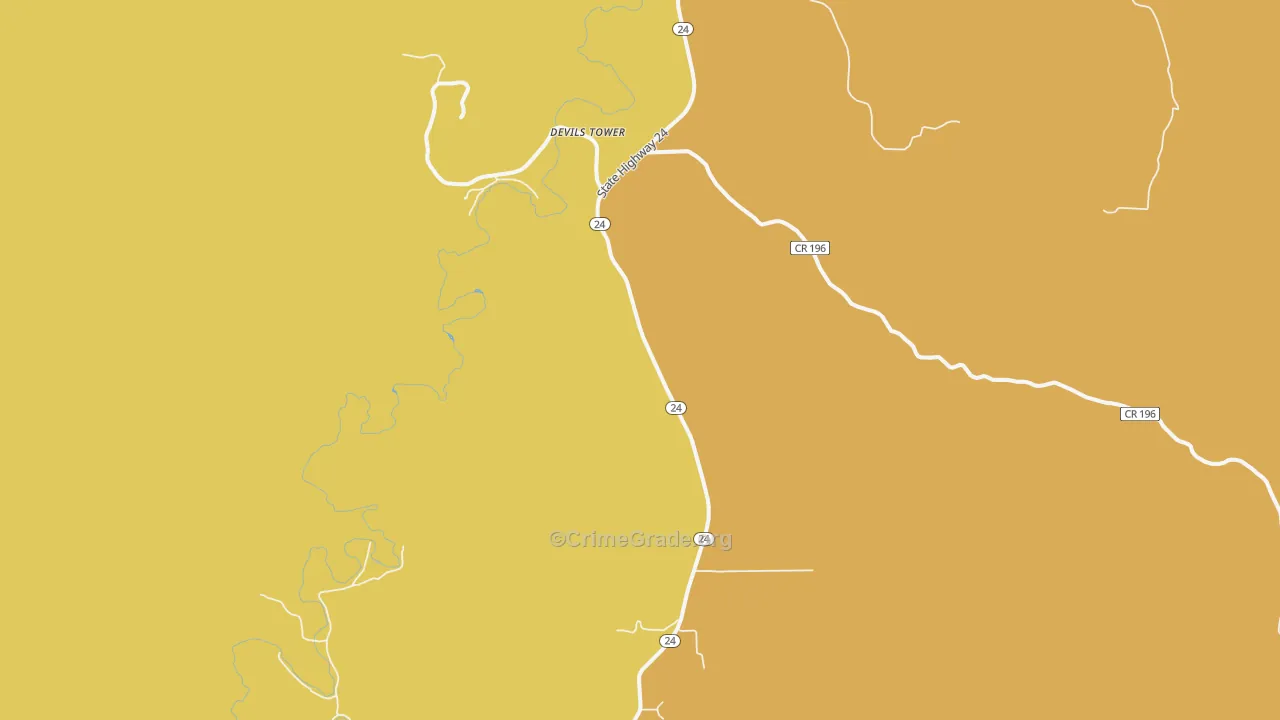 82714, WY Map of Vehicle Theft Rates