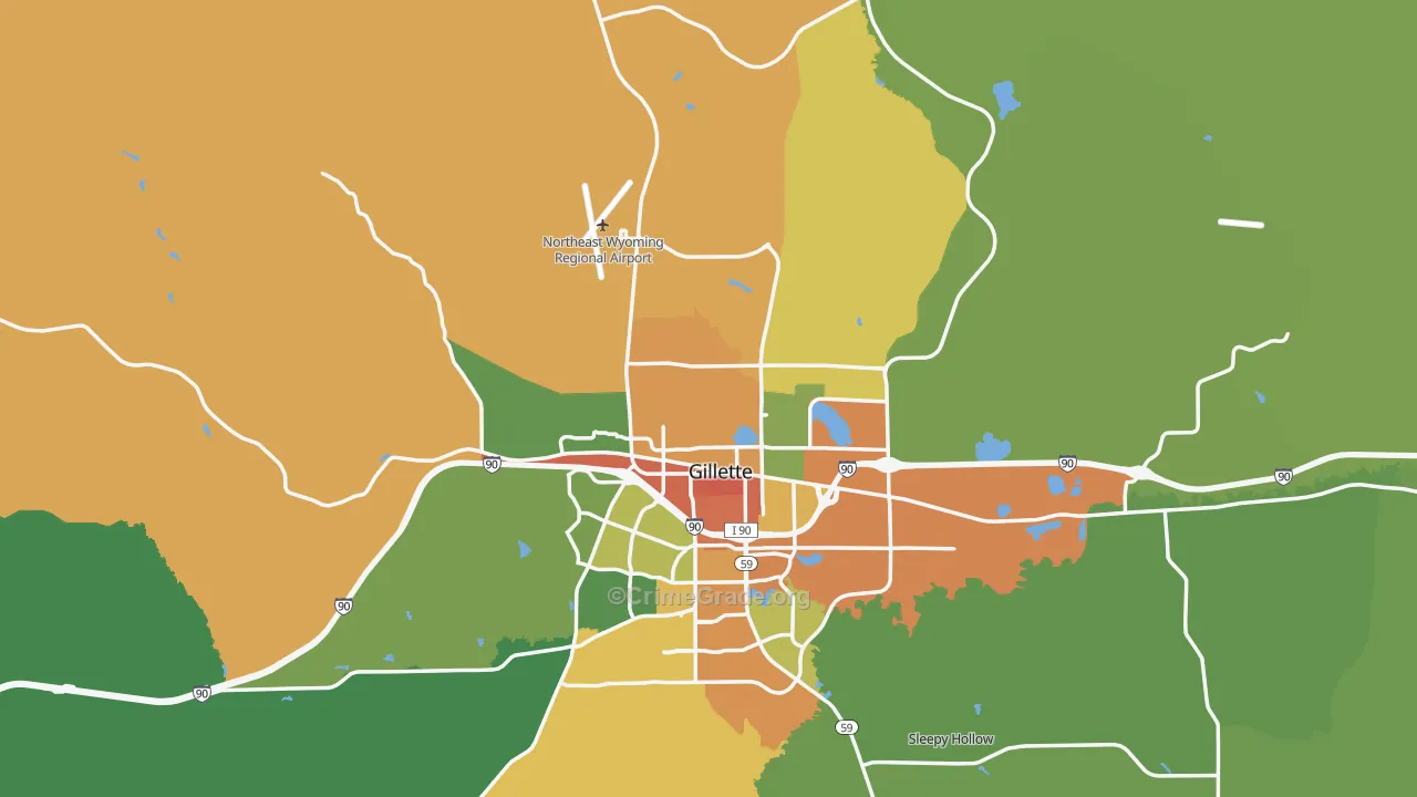 82716, WY Map of Vehicle Theft Rates