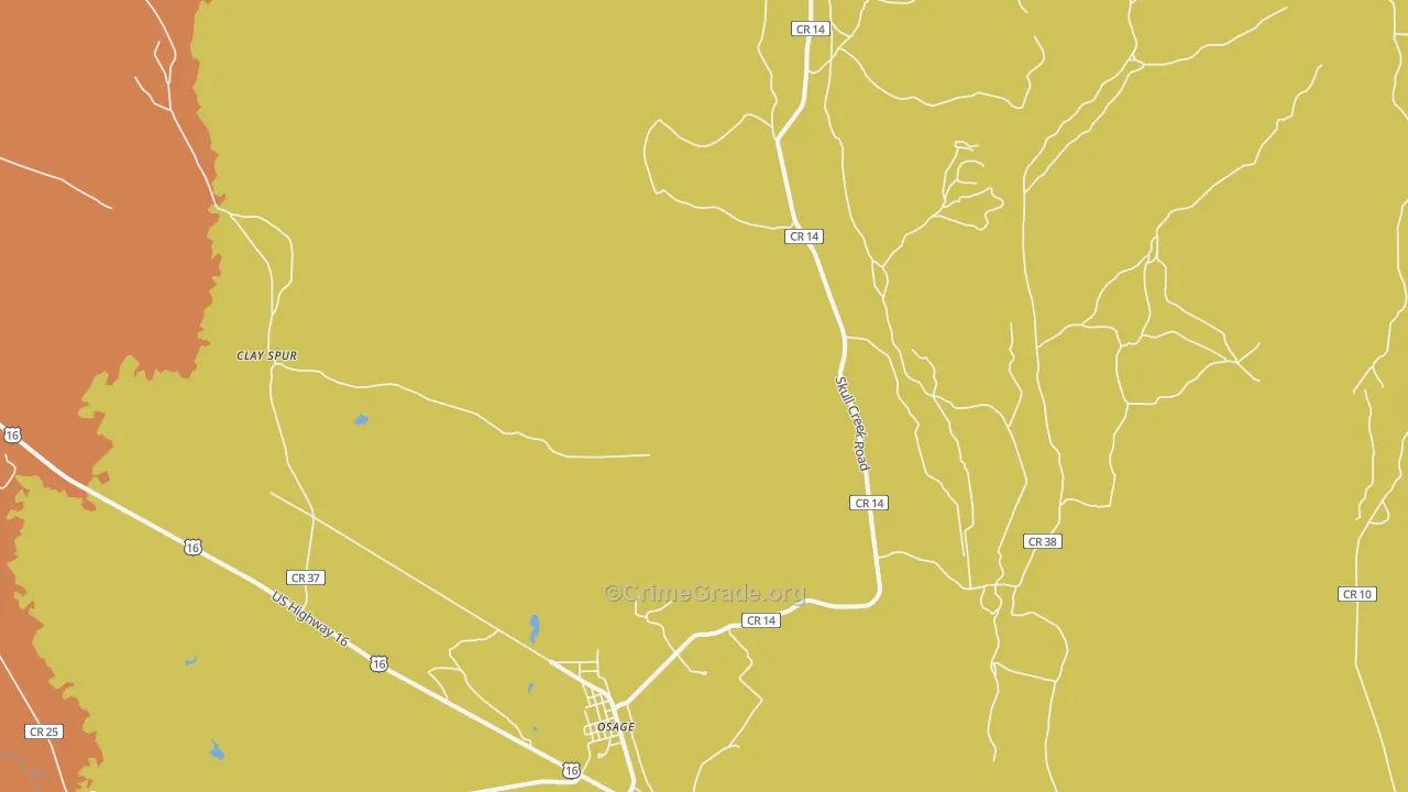 82723, WY Map of Vehicle Theft Rates