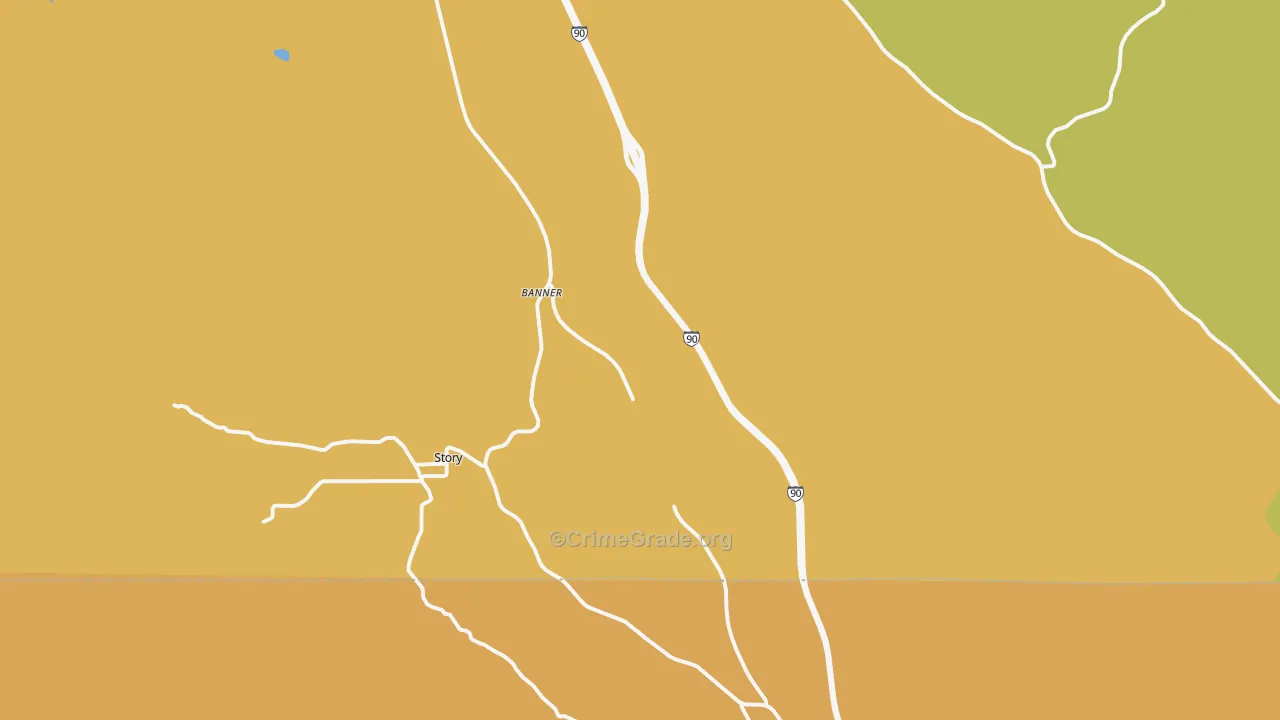 82832, WY Map of Vehicle Theft Rates