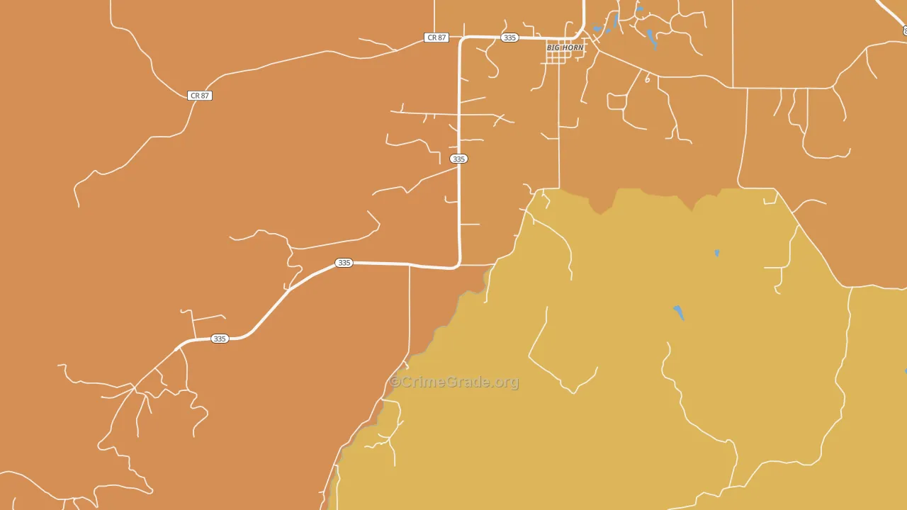 82833, WY Map of Vehicle Theft Rates