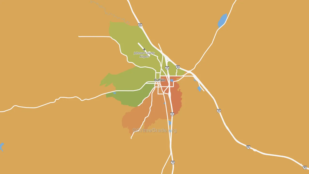 82834, WY Map of Vehicle Theft Rates