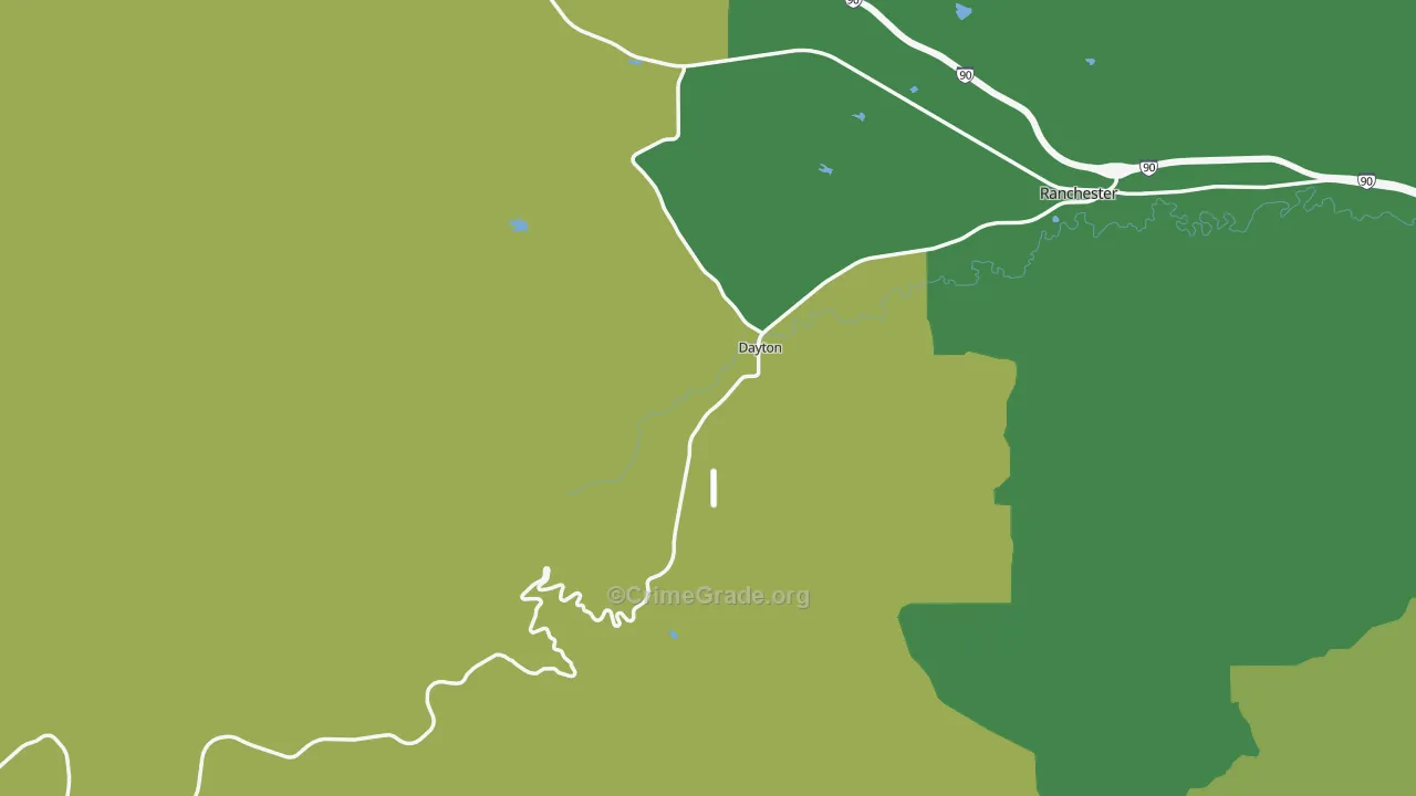 82836, WY Map of Vehicle Theft Rates