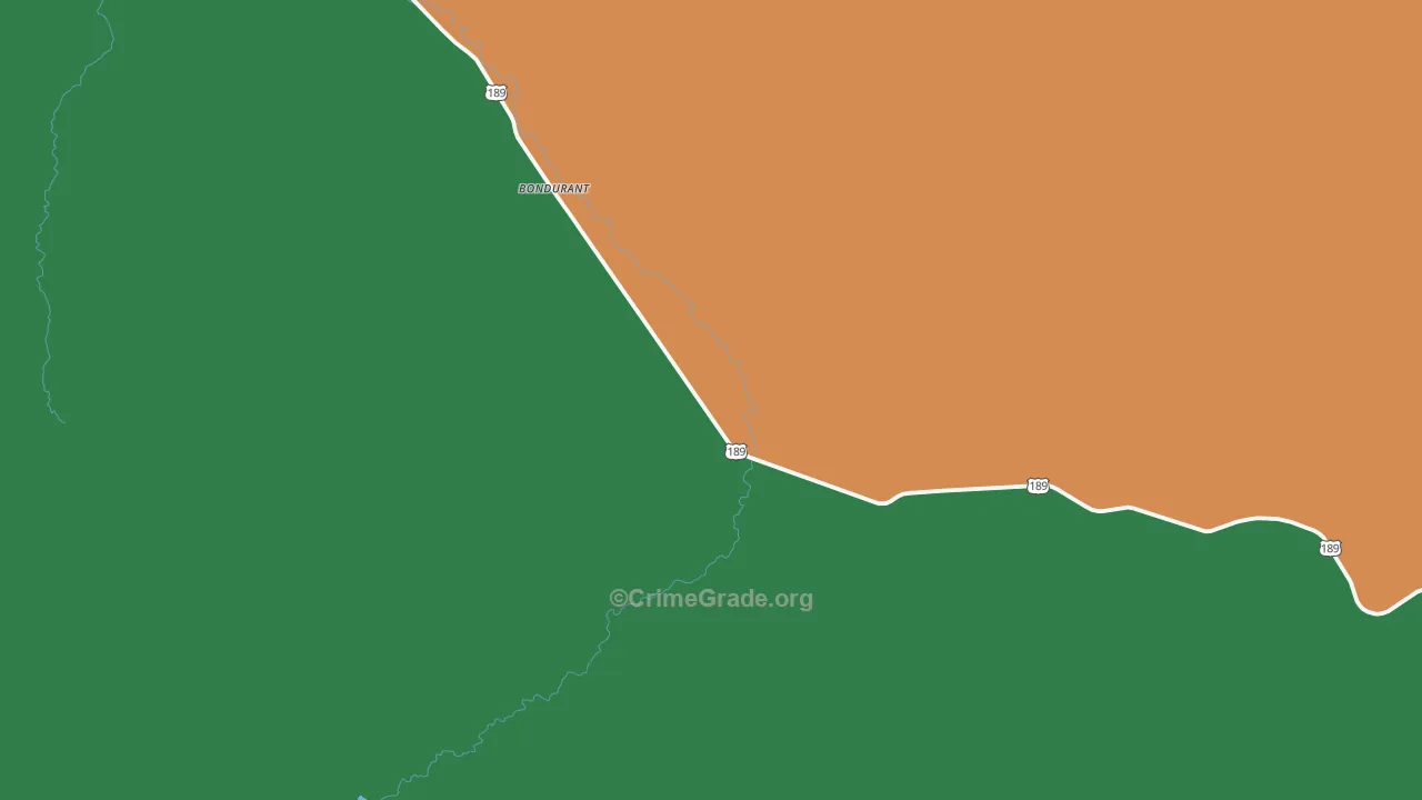 82922, WY Map of Vehicle Theft Rates