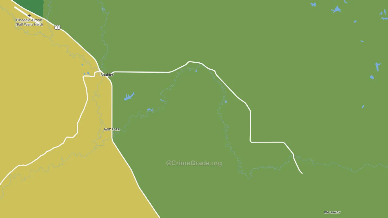 82923, WY Map of Vehicle Theft Rates
