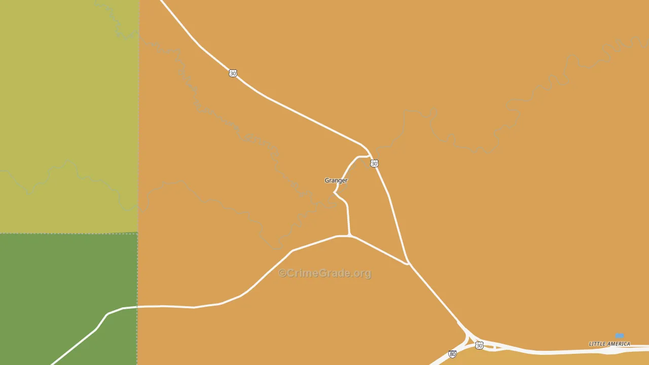 82934, WY Map of Vehicle Theft Rates