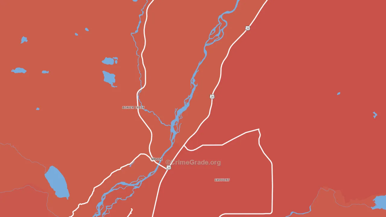 83012, WY Map of Vehicle Theft Rates