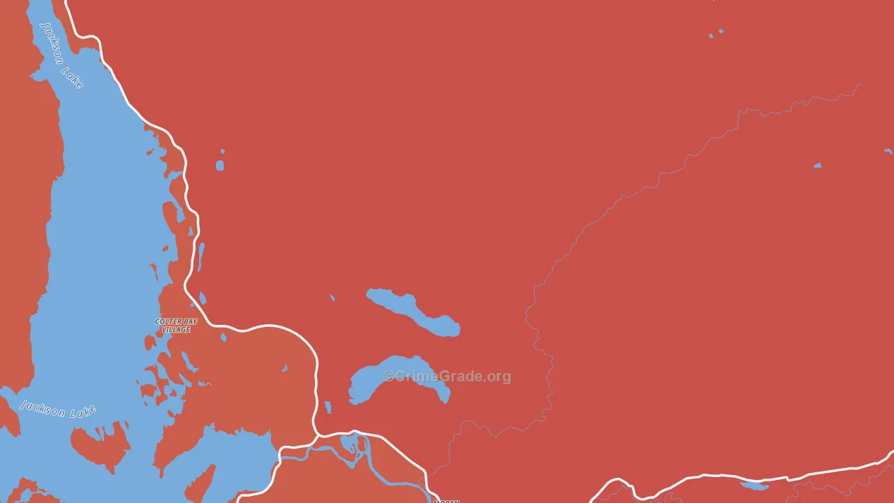 83013, WY Map of Vehicle Theft Rates