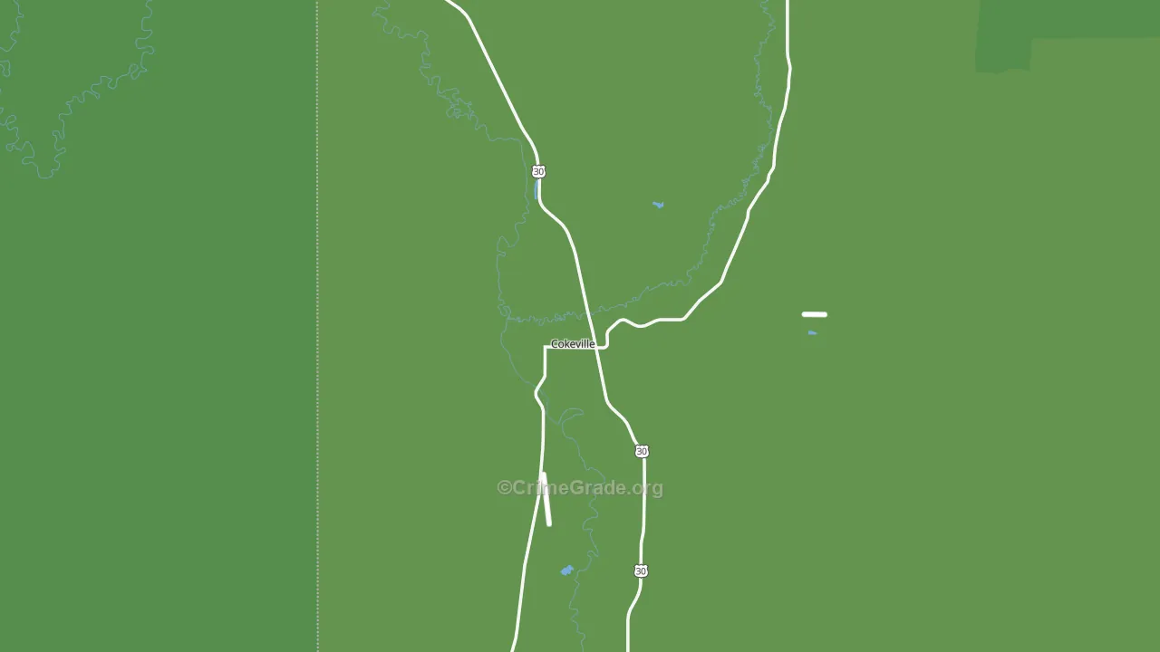 83114, WY Map of Vehicle Theft Rates