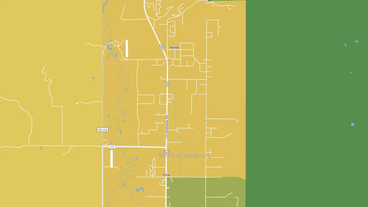 83118, WY Map of Vehicle Theft Rates