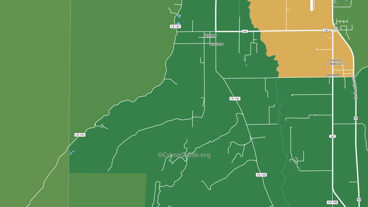 83119, WY Map of Vehicle Theft Rates