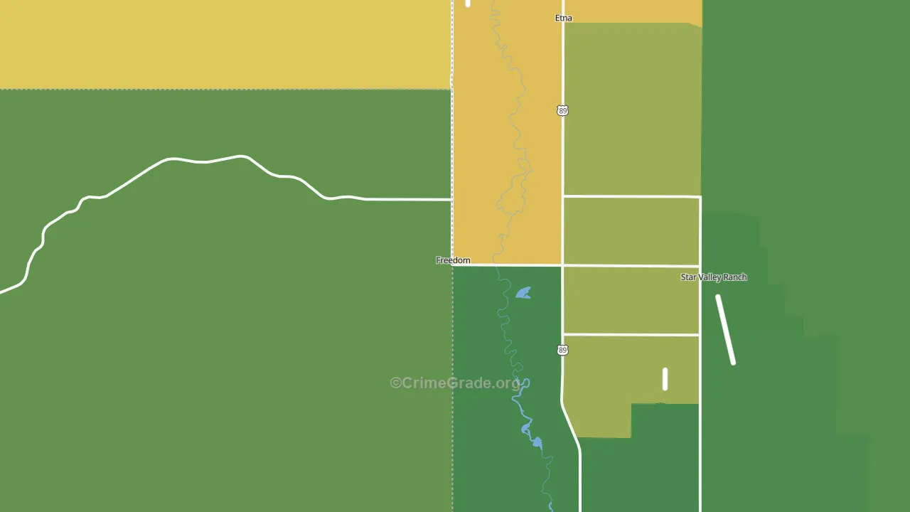 83120, WY Map of Vehicle Theft Rates