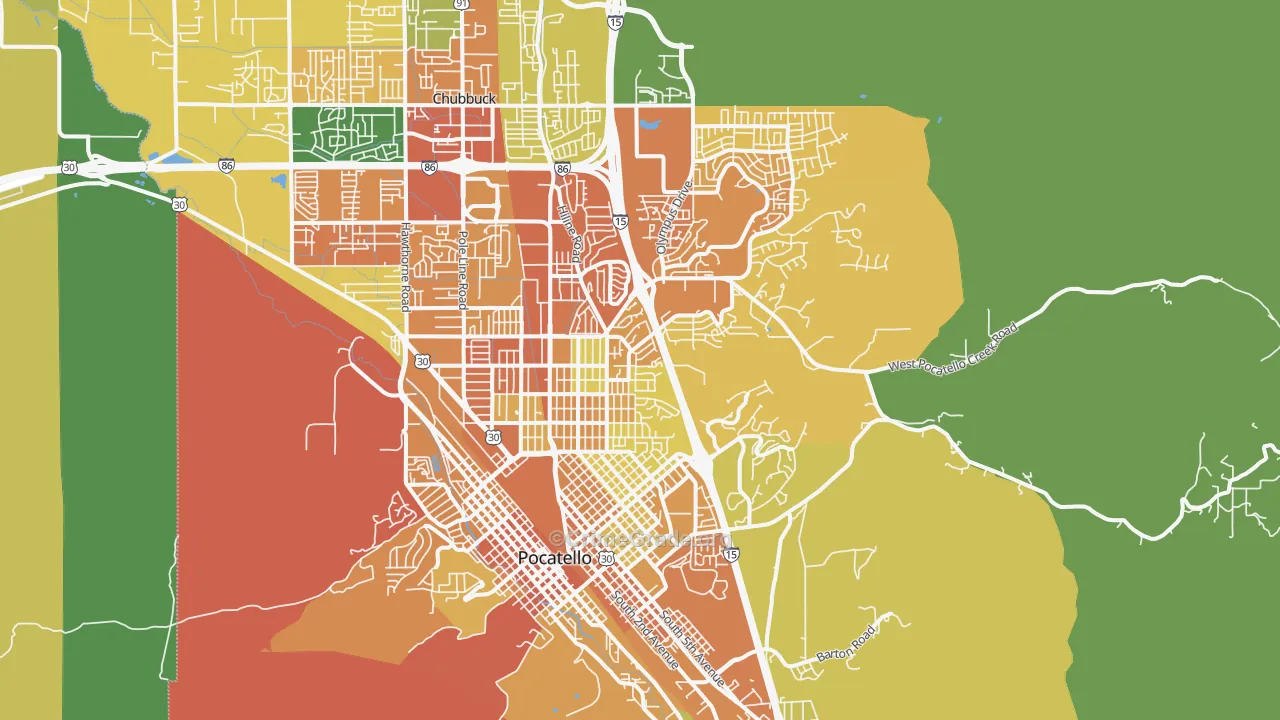 83201, ID Map of Vehicle Theft Rates