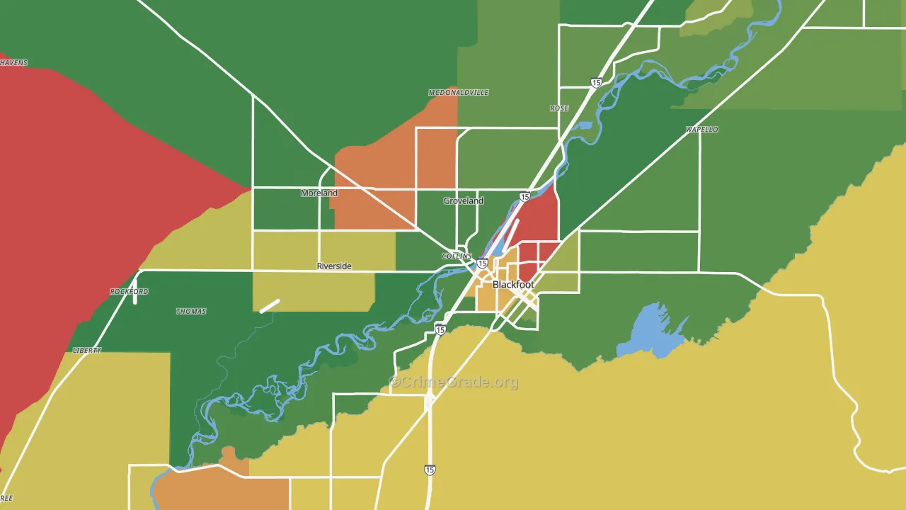 83221, ID Map of Vehicle Theft Rates