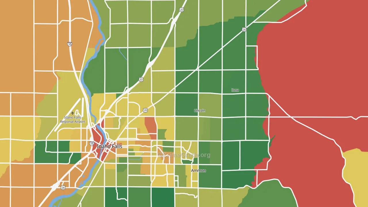 83401, ID Map of Vehicle Theft Rates