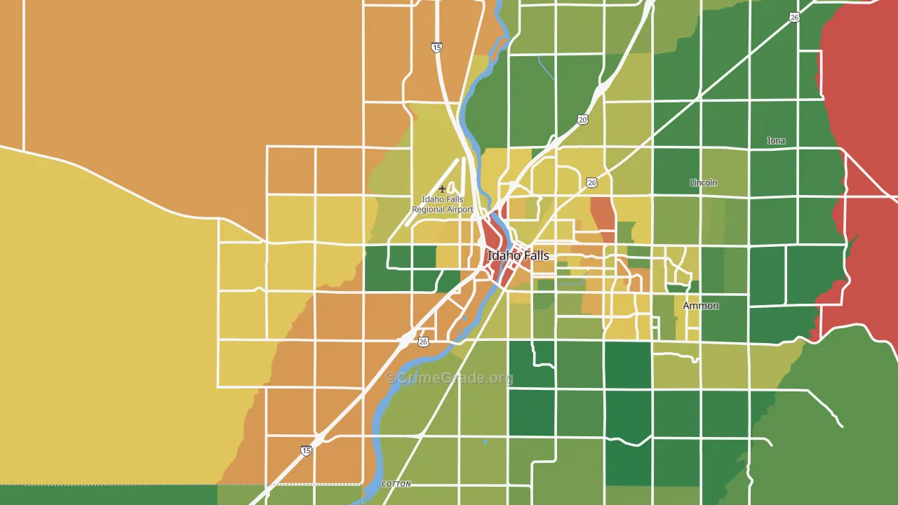 83402, ID Map of Vehicle Theft Rates